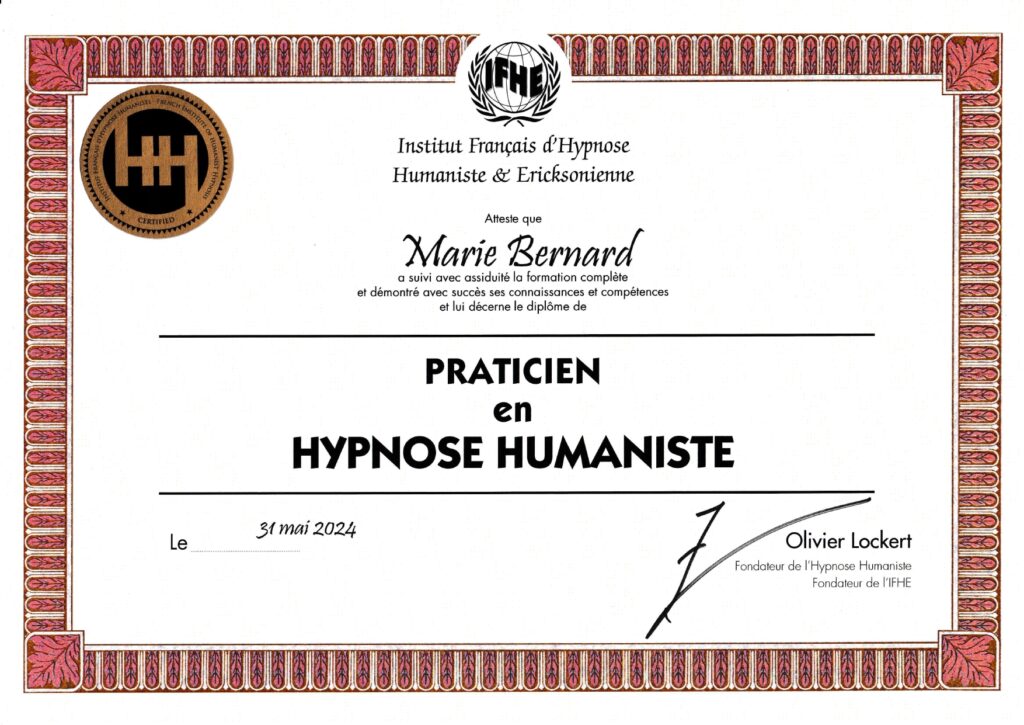 Certificat d'Hypnose Humaniste